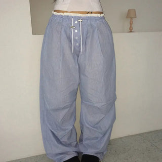 SPRING Low-Rise Striped Pants 2co