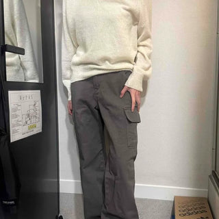 Side Cargo Pocket Wide Straight Long Pants