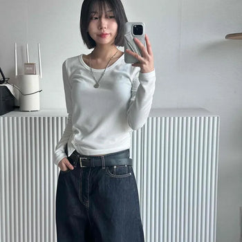 High-waisted Balloon Fit Denim Pants