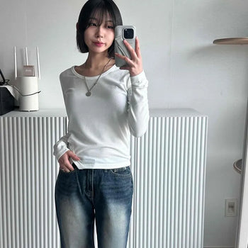 Vintage Washed Wide Bootcut Denim Pants