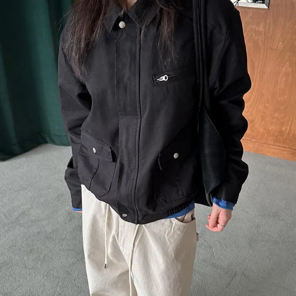 [UNISEX] Brick Two-Pocket Collared Jacket
