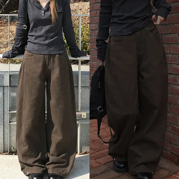 Hiro Side Snap Wide Cotton Pintuck Pants