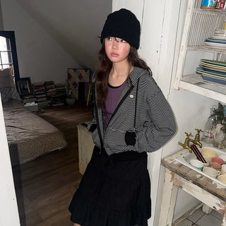Clover Stripe Zip-up Hoodie