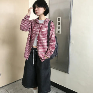 Leon check hoodie