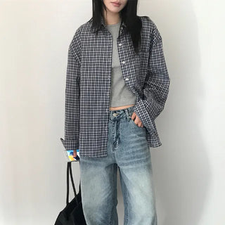 Elto gingham check loose-fit shirt