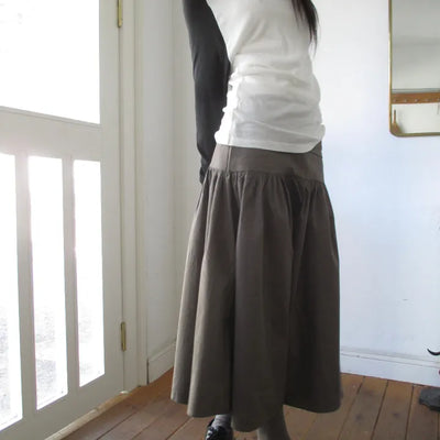 Flare Cotton Skirt (3 colors)
