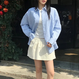 Good Day Striped Pendant Wrap Shirt