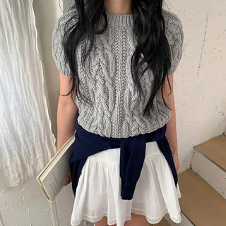Joy Cable Short Sleeve Knit