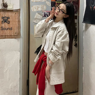 Washed Pigment Collar Jacket