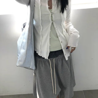Wave Button Cardigan