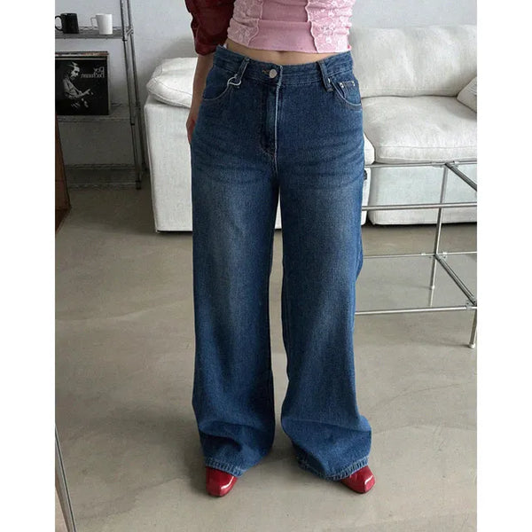 Knit Wide Denim Pants