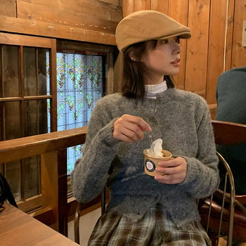 Tinker Hair Knit Round Cardigan