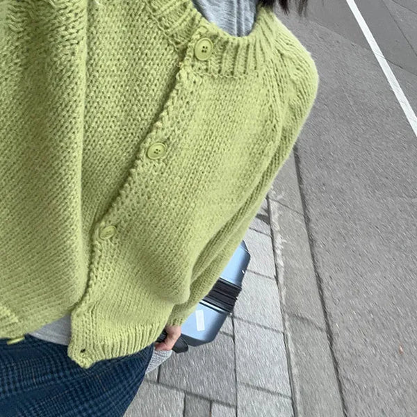 Rivaren Loose-fit Knit Round Cardigan