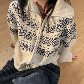 Thalia Nordic Zip-up Cardigan