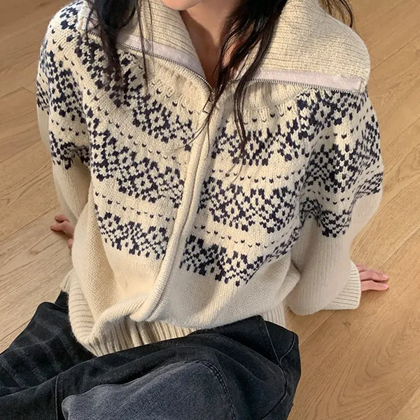 Thalia Nordic Zip-up Cardigan