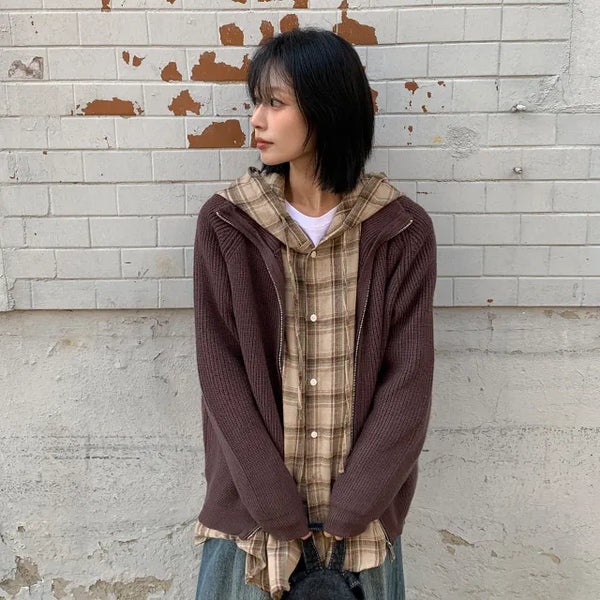 Leevans Two-Way Knit Zip-Up