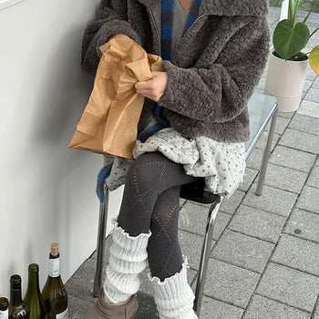 Roberin collar boucle fur jacket