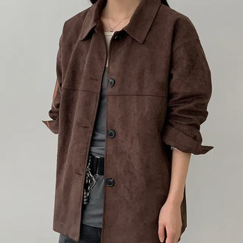 Bloin Basic Suede Oversized Jacket