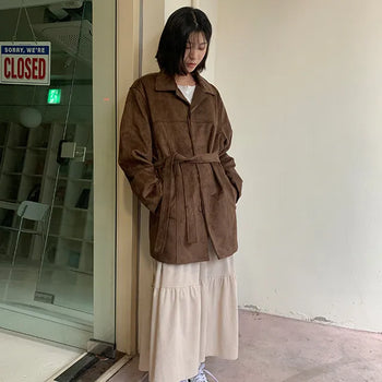 Rierin Suede Half Coat