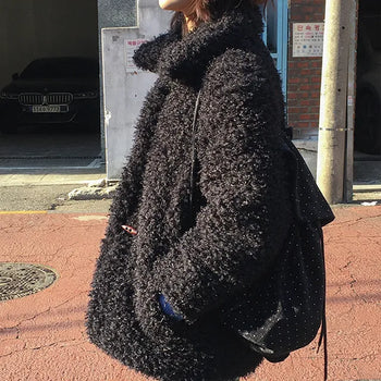 Bihen Collar Boucle Fur Half Coat