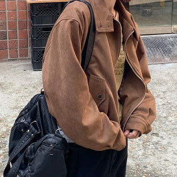 Mizette Suede Blouson Jacket