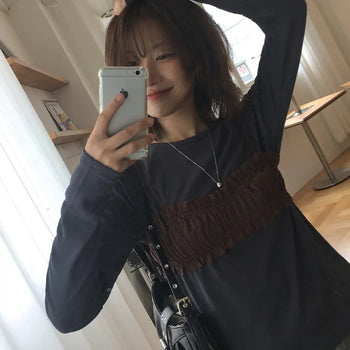 Crunchy Shirred Layered Bustier Top