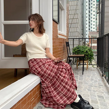 Praline round short-sleeve knit