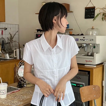 Saltree Cut-out Short Sleeve Shirt
