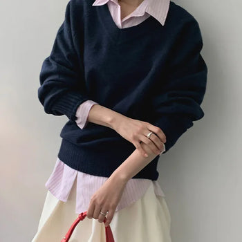 Ciat Basic Raglan V-neck Knit