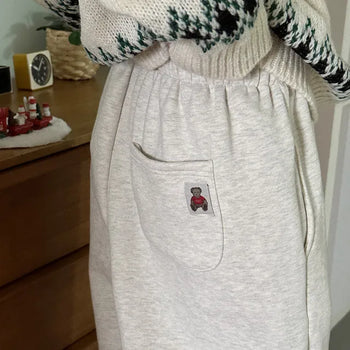 Withum Teddy Bear Patch Double-Fleece Jogger Pants