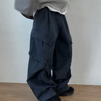 Bean Pigment Wide Cargo Pants