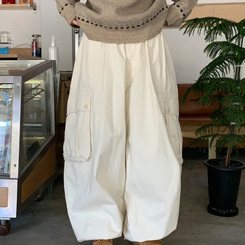 Muscle Banding Wide Cargo Pants