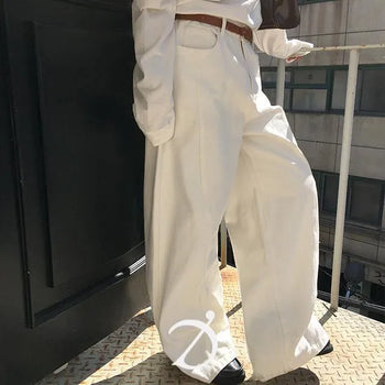 Vicky Wide Snap Button Cut-out Cotton Pants