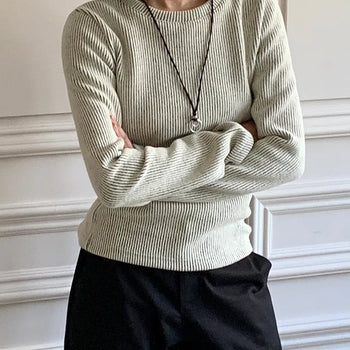 Crico Two-Tone Ribbed Round Knit