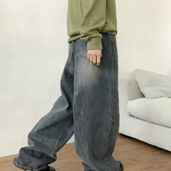 Jane Washed Wide Denim Pants