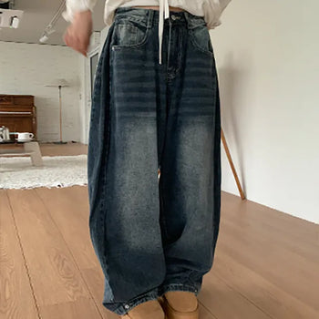 Allend Balloon Wide Snap Denim Pants