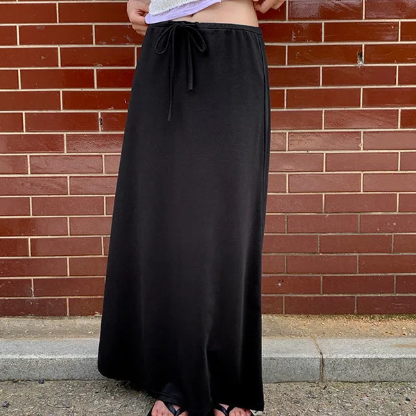 Grana Cotton Banding Long Skirt