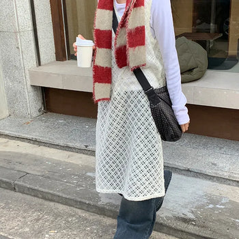 Wonderwall Layered Crochet Knit Dress