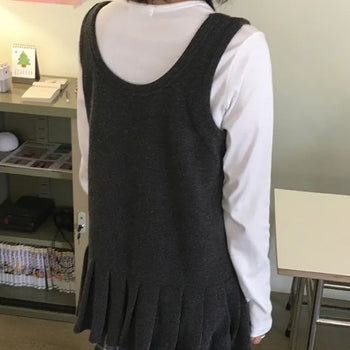 Because Layered Brushed Knit Mini Dress