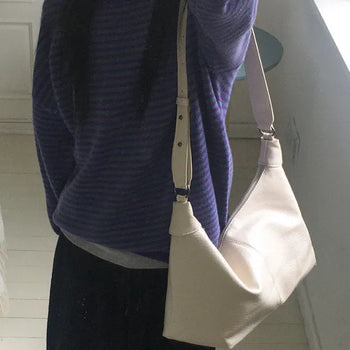 Nev Leather Hobo Crossbody Bag