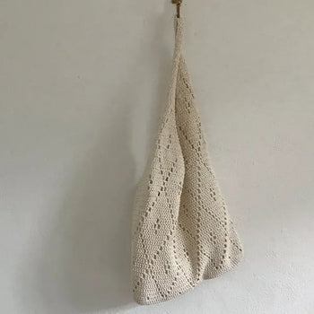Haas Punching Cotton Knit Shoulder Bag