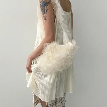 Restia Chiffon Frill Crossbody Bag