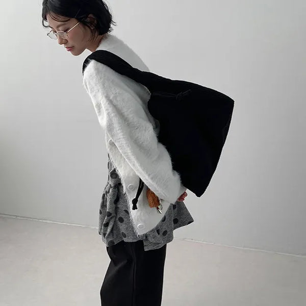 Steed Corduroy Keyring Hobo Bag
