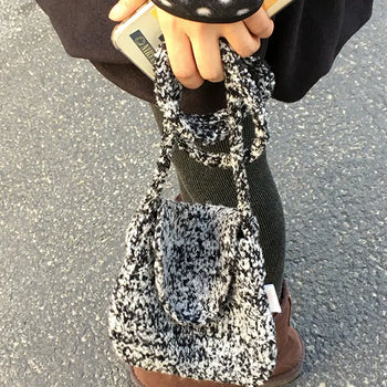 Moonk Wool Boucle Knit Crossbody Bag
