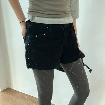 Anish Studded Corduroy Shorts