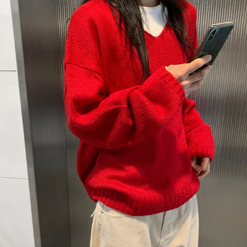 Kerin V-neck long-sleeve knit