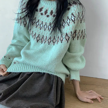 Renne Nordic Round Neck Oversized Knit