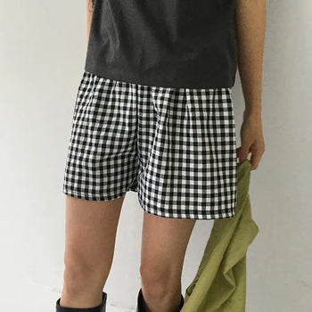 Bois gingham check shorts
