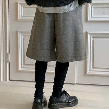 Get Some Wool Check Bermuda Pants
