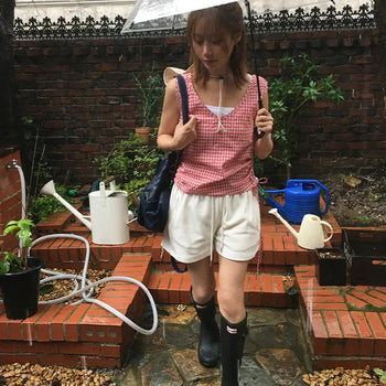 Encore Basic Cotton Elastic Waist Shorts